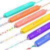 AECHY 2-in-1 Dual-Color Gradient Pattern Roller&Glitter Highlighters,6 Pack