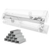 Aesthetic Clear Acrylic Office Desk Stapler w/ 1000 Staples, Silver