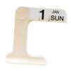 Aesthetic Perpetual Desk Calendar Made of Durable Pp,Cream