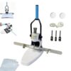 Afbehl Manual Paper Hole Puncher, Single Hole Punching Machine, Includes 3mm, 4mm, 8mm Drill Needles, Adjustable Hole Depth, for Up to 300 Sheets, Without Needing Power for Tags Cards Craft