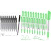 Affisure Black and Green Ultra Fine Point Permanent Markers