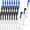 Affrolling 24 Count Retractable Dry Erase Marker, Fine Point Clickable Whiteboard Markers Bulk Low Odor No Bleed Smear, Back to School Gift for Teacher, Office Meetings, Classroom (Black,Blue)