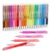Afgaogw 24 Colors Erasable Gel Pens,Fine Point(0.7) Retractable Erasable Pens, Make Mistakes Disappear Assorted Color Inks Pen for Drawing Writing Planner and Crossword Puzzles