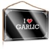 AFGD I Love Garlic Wooden Sign Of Home Decor Cute Cubicle Decor