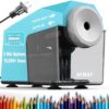 AFMAT Electric Pencil Sharpener, Fast & Hands-Free, 10K+ Uses, 5 Nibs, Fully Automatic Pencil Sharpener for Classroom, Heavy Duty Sharpeners for No.2/Jumbo/Colored Pencils (φ6.5-10.5mm) US Plug(120V)