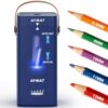 AFMAT Electric Pencil Sharpener, Fully Automatic Pencil Sharpener, Auto in & Out, Rechargeable Hands-Free Sharpeners for Jumbo & Colored Pencils (6.5-12mm), Portable for Home/Classroom/Office PSC6