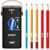 AFMAT Electric Pencil Sharpener, Fully Automatic Pencil Sharpener for 6-12mm No.2/Jumbo Pencils, Auto in & Out, 5 Sharpness Modes, Rechargeable Heavy Duty Sharpeners for Classroom/Home/Office PSC7