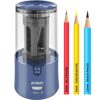 AFMAT Pencil Sharpener, Electric Pencil Sharpener for Colored Pencils, Auto Stop, Fast Sharpen in 3s, Large Hole Pencil Sharpeners Plug in for 6-12mm No.2/Jumbo Pencils PS93