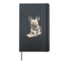 African Wild Dog Artwork for Wild Dog Fans Hardcover Journal, Black
