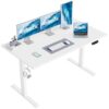 Agilestic Electric Height Adjustable Standing Desk, 60 Inch, White