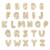 AHANDMAKER 26Pcs 18K Gold Plated Brass Letter Beads, Micro Pave Cubic Zirconia A-Z Alphabet Spacer Bead Shiny Initial Loose Beads for Jewelry Making Necklaces Bracelets Keychains DIY Crafts Gifts