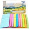 Aheroi Lined Sticky Notes 4x6,Self-Stick Note Pads 30Pack(10 Bright Colors)