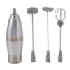 Ahgsup Electric Hand Blender with 3 Detachable Stainless Steel Whisks, Portable Foam Machine for Milk Coffee, Cappuccino, Hot Chocolate and Smoothies