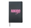 Aikido Girl Martial Arts Training Hardcover Journal, Black