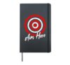 Aim Here Darts Lover Dart-Throwing Dartboard Bullseye Target Hardcover Journal, Black