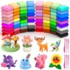 Ainiv Air Dry Clay Kit, 72 Colors DIY Model Magic Clay for Kids
