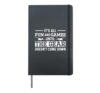 Airplane Pilot Vintage It'S All Fun And Games Until The Gear Hardcover Journal, Black