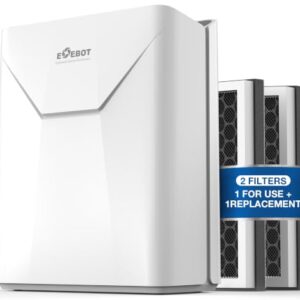 Air Purifiers for Home Large Room, 2 HEPA Filters Included, Covers Up to 2,390 Ft² in 1 Hr, Washable Pre-Filter, Auto, Sleep Mode & Smart AQI, Air Cleaner for Pet Hair, Dust, Smoke, Odor, White