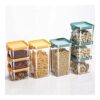 Airtight Food Storage Containers Set of 8 BPA Free Kitchen Pantry Plastic Jars with Locking Sugar Lid (Color : 8 Piece Set B) (8)