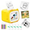 AI Sticker Printer for Kids: 6 Art Modes Inkless Thermal Printing(yellow)