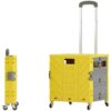 Akozon Folding Shopping Cart Silent Brake Wheel Shopping Cart for Books