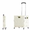 Akozon Folding Shopping Cart Silent Brake Wheel Shopping Cart for Books (1)