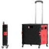 Akozon Folding Shopping Cart Silent Brake Wheel Shopping Cart for Books (7)