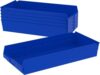Akro-Mils 30174 Heavy Duty Plastic Shelf Bins, 24"x 11"x 4", Blue, 6-Pk