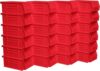 Akro-Mils 30220 AkroBins Plastic Storage Bins, 7"x4"x3", Red, 24-Pack