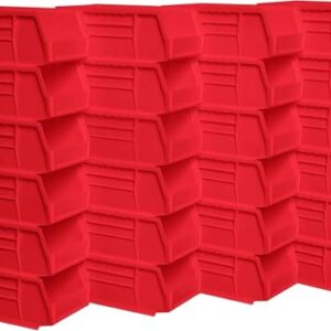 Akro-Mils 30220 AkroBins Plastic Storage Bins, 7"x4"x3", Red, 24-Pack