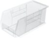 Akro-Mils 30230 AkroBins Plastic Storage Bins, 11"x5"x5", Clear, 12-Pack