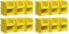 Akro-Mils Storage Bins 30210, Plastic | Stackable | Hanging Design | 5" x 4" x 3" | Yellow | Pack of 24