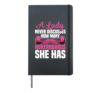 A lady never discusses how many hoverboards she has Hardcover Journal, Black