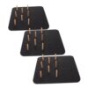 Alasum 3pcs Black Felt Bulletin Board Home and Office Cubicles Easy Setup Felt Memo Display Board Versatile Organization Photo Display
