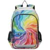 ALAZA Abstract Colorful Tie School Backpacks for Girls Boys Kids Middle High Schoolbag Lightweight Bookbag Large Capacity Multiple Pockets Laptop Backpack for Women Men