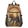 ALAZA Bear at Sunset Backpack Travel Laptop Backpack Purse for Women Men Teens Girls School Bag College Bookbag Water Resistant Casual Daypack