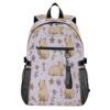 ALAZA Cute Capybara Purple Flowers Backpack Travel Laptop Backpack Purse for Women Men Teens Girls School Bag College Bookbag Water Resistant Casual Daypack 50