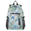 ALAZA Hydrangea Flowers Blue Butterflies Backpack Travel Laptop Backpack Purse for Women Men Teens Girls School Bag College Bookbag Water Resistant Casual Daypack 47