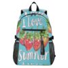 ALAZA Summer Strawberries Backpack Travel Laptop Backpack Purse for Women Men Teens Girls School Bag College Bookbag Water Resistant Casual Daypack 9