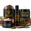 ALICEMERA Men's Face Scrub, Body Scrub, Body Oil & Beard Mask, 4-Piece