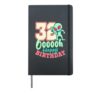 Alien 32nd Birthday Party osmos UFO Space Galaxy Traveler Hardcover Journal, Black