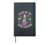 Alien Reading Book Lover Space Reader Librarian Hardcover Journal, Black