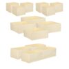 Alipis 14pcs Foldable Wardrobe Fabric Storage Box Beige Drawer Organizer