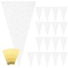 Alipis 200pcs Cone Shaped Opp Cellophane Bags with Twist Ties for Candy and Popcorn, Appearance, Semi-sealed Design, for Party Supplies and Treat Packaging
