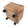 Alipis Solid Wood Square Magazine Storage Crate with Wheels for Books