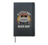 A Little Dirt Never Hurt Retro 4x4 Off-Road Vehicle Sunset Hardcover Journal, Black