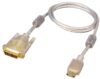 All4u BC 197 HDMI Cable (HDMI Male 19P to DVI Male 18+1P with Ferrite) 1 m Transparent
