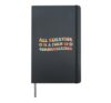All Behavior Is a Form of Communication Retro Inspirational Hardcover Journal, Black