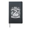 All Creatures Welcome Wildlife Lover Reptile Fan Snake Hardcover Journal, Black