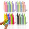 alldoro 60193 Street Chalk Set 51 Pieces with Neon & Batik Chalk, 48 Chalks + 3 Holders, for Birthday & Nursery, from 3 Years